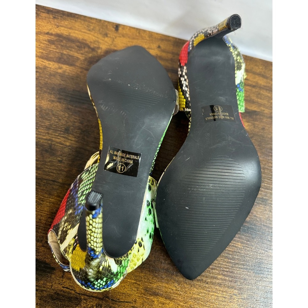 Bundle Lot of 3 High Heels Stilleto Shoes Mixed Lot Variety Floral Snake Size 11 - Picture 15 of 16